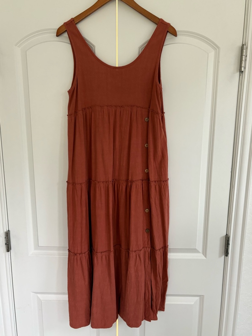 Wishlist Rust Tiered Maxi Dress